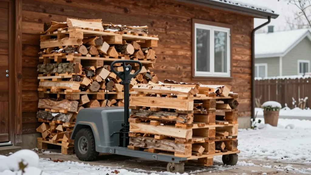 Mélange de bois durs – 1m – Palette de 2 stères