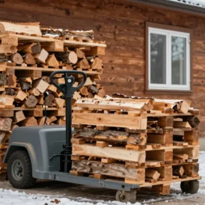 Mélange de bois durs – 1m – Palette de 2 stères